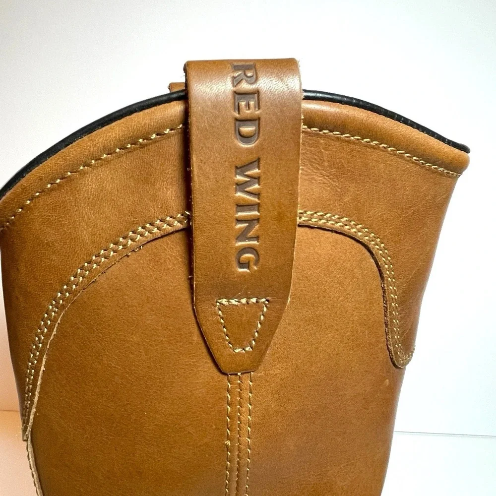 Red Wing 4448 Pull On Work Boots Men's 9.5 E2 Brown Steel‎ Toe Vibram Waterproof